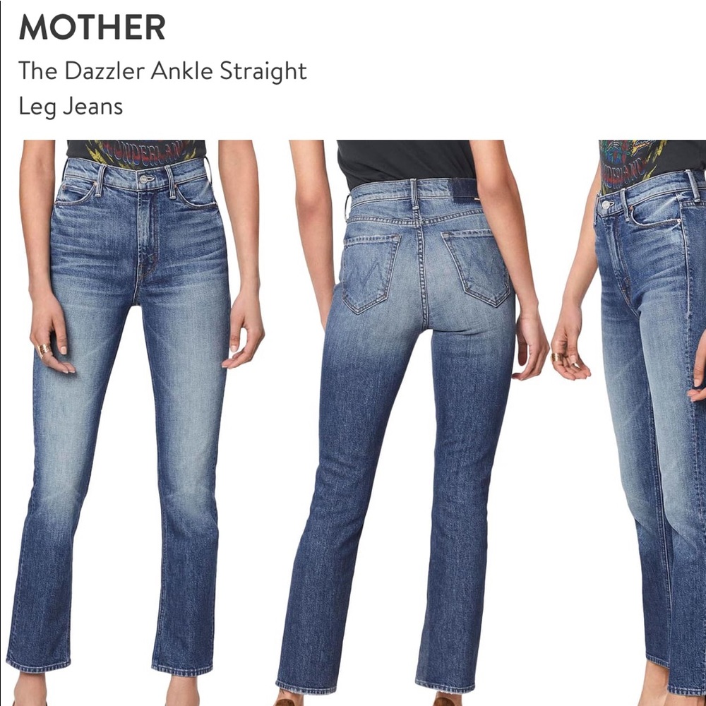 NEW! MOTHER Dazzler straight leg ankle jeans